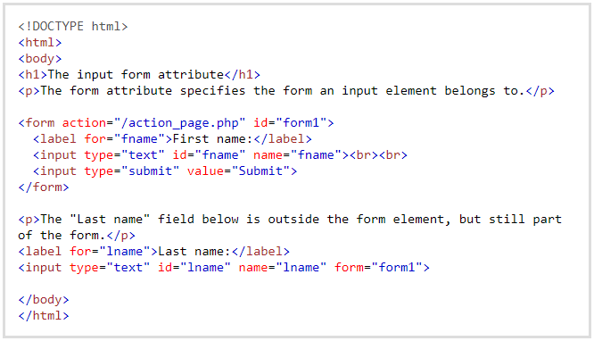 آموزش HTML Input Form Attributes | آتریا